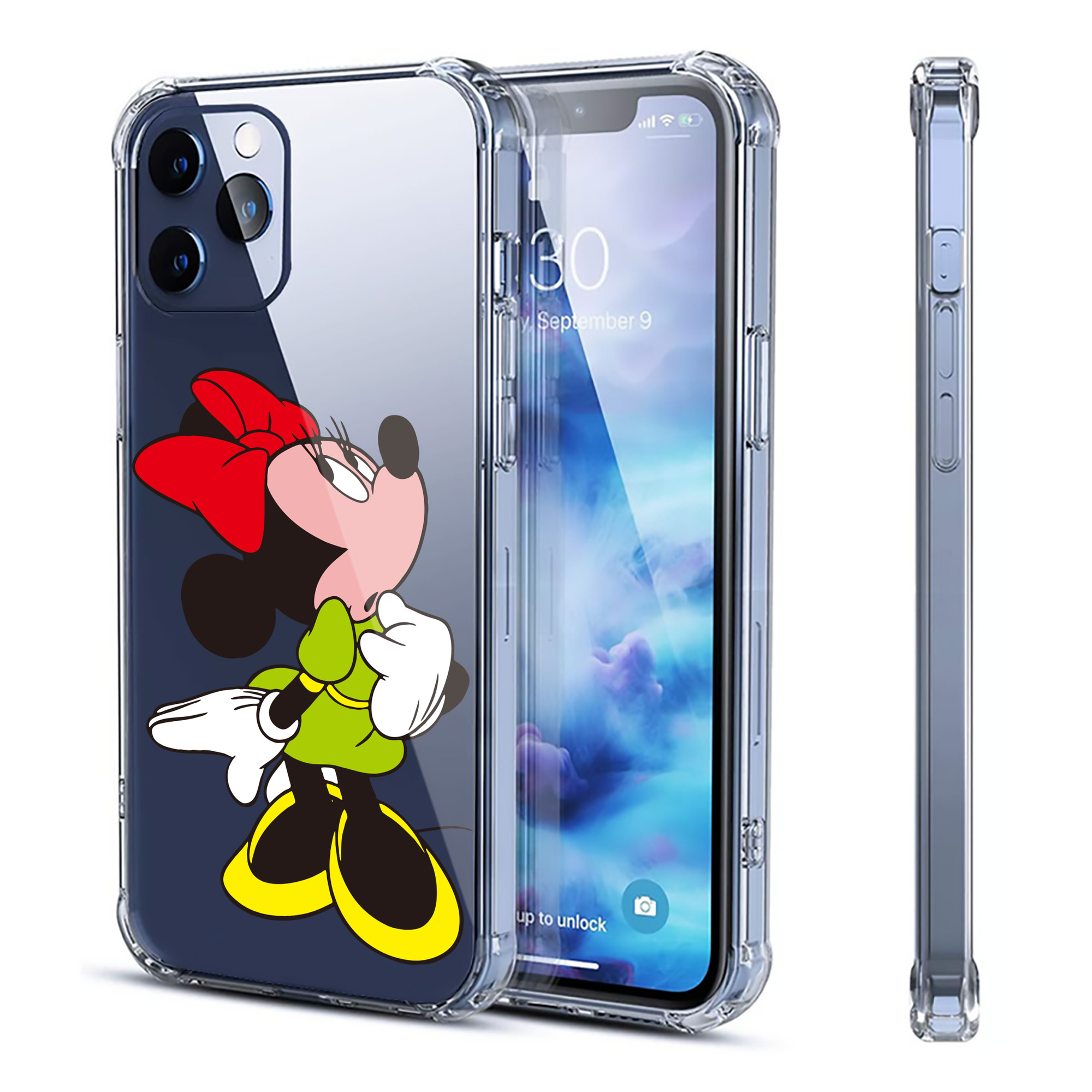 （画像用） ミッキーマウス Mickey Mouse 【iPhone 12シリーズ対応】透明スマホケース（クリアソフトケース）